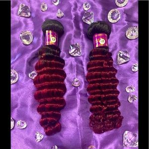 Raspberry Ombré Brazilian Human Hair extensions